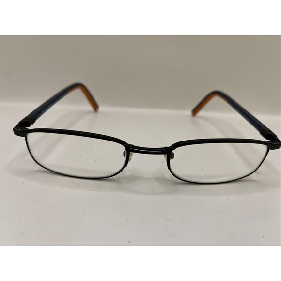 L\'Amy Eyeglasses France Lattitude 1B C02 Blue/Orange Frames Only Black 53-20-135 main image 6